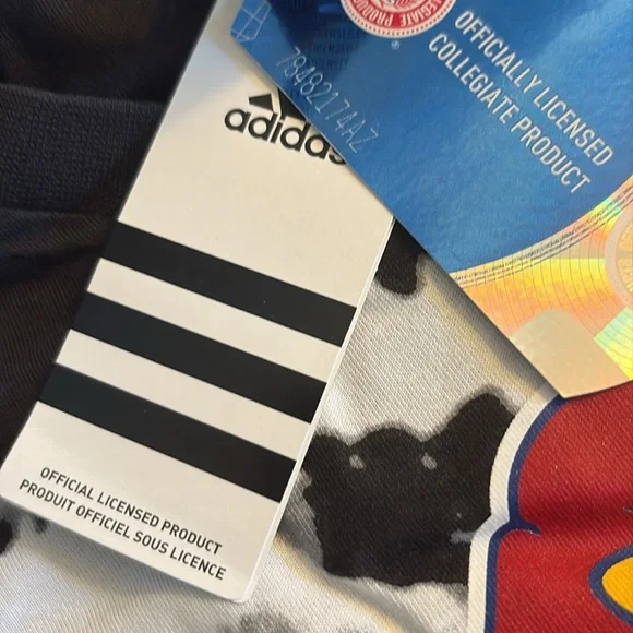 NWT [adidas] Kansas Jayhawks NCAA Tie-Dye Graphic Short-Sleeve T-Shirt Women’s L - Picture 8 of 10